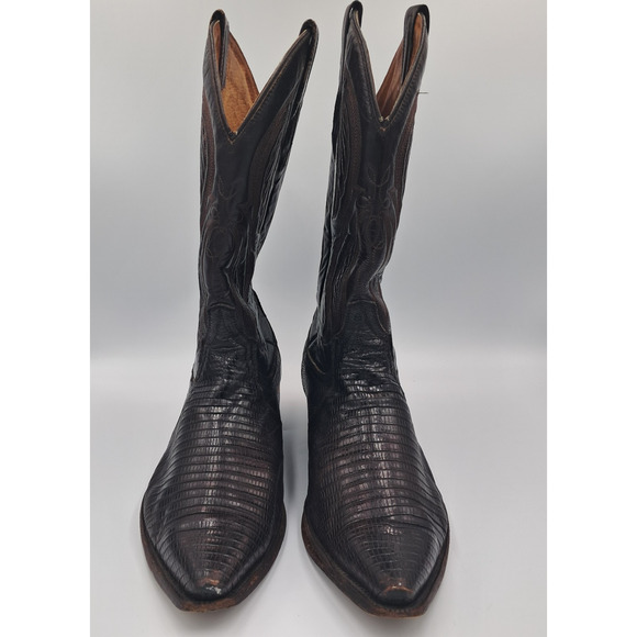 Size 10 EE - VTG Resistol Ranch Western Lizard Cowboy Boots main image 4